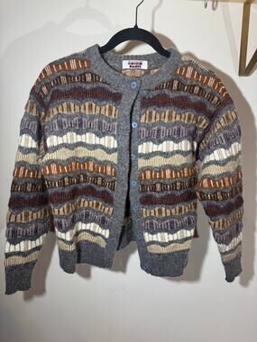 1960s Rodier Paris Knit Cardigan in Stunning Stripes